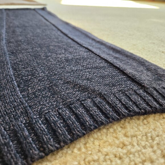 Marled Cashmere Black + Grey Scarf FLAW - Picture 4 of 15